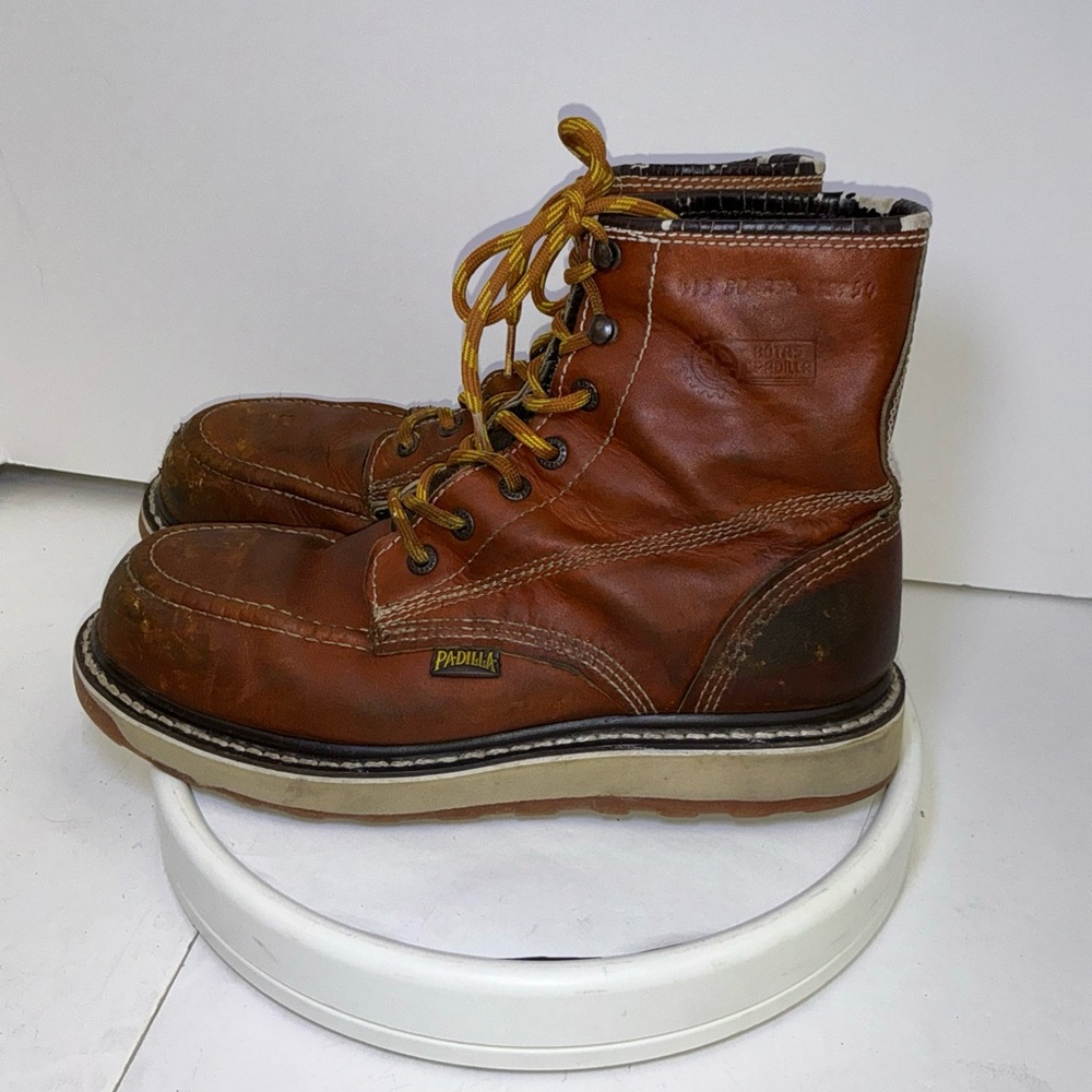 Premium Brown Leather Work Boots